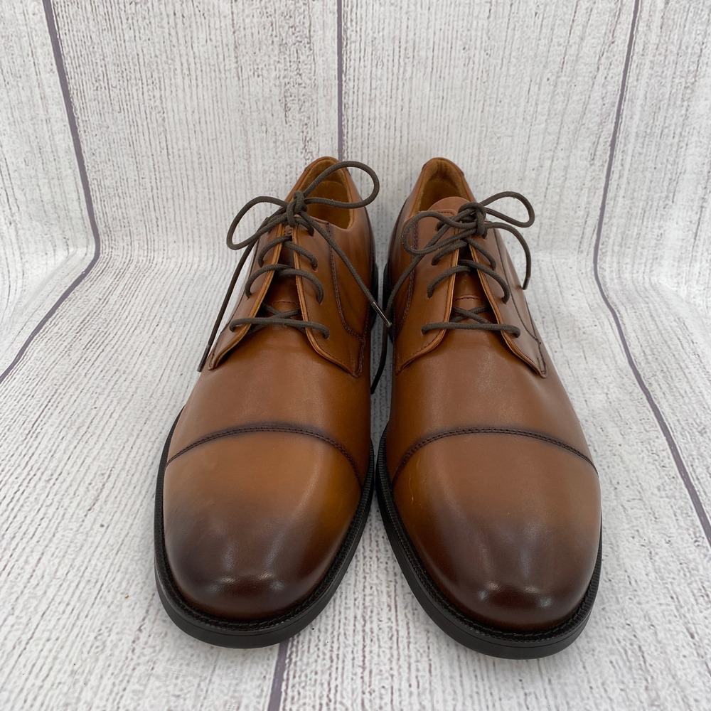 Cole Haan Bedford Cap Toe Oxford Men 13 British Tan Leather Grand 360 Dress Shoe - Picture 3 of 12